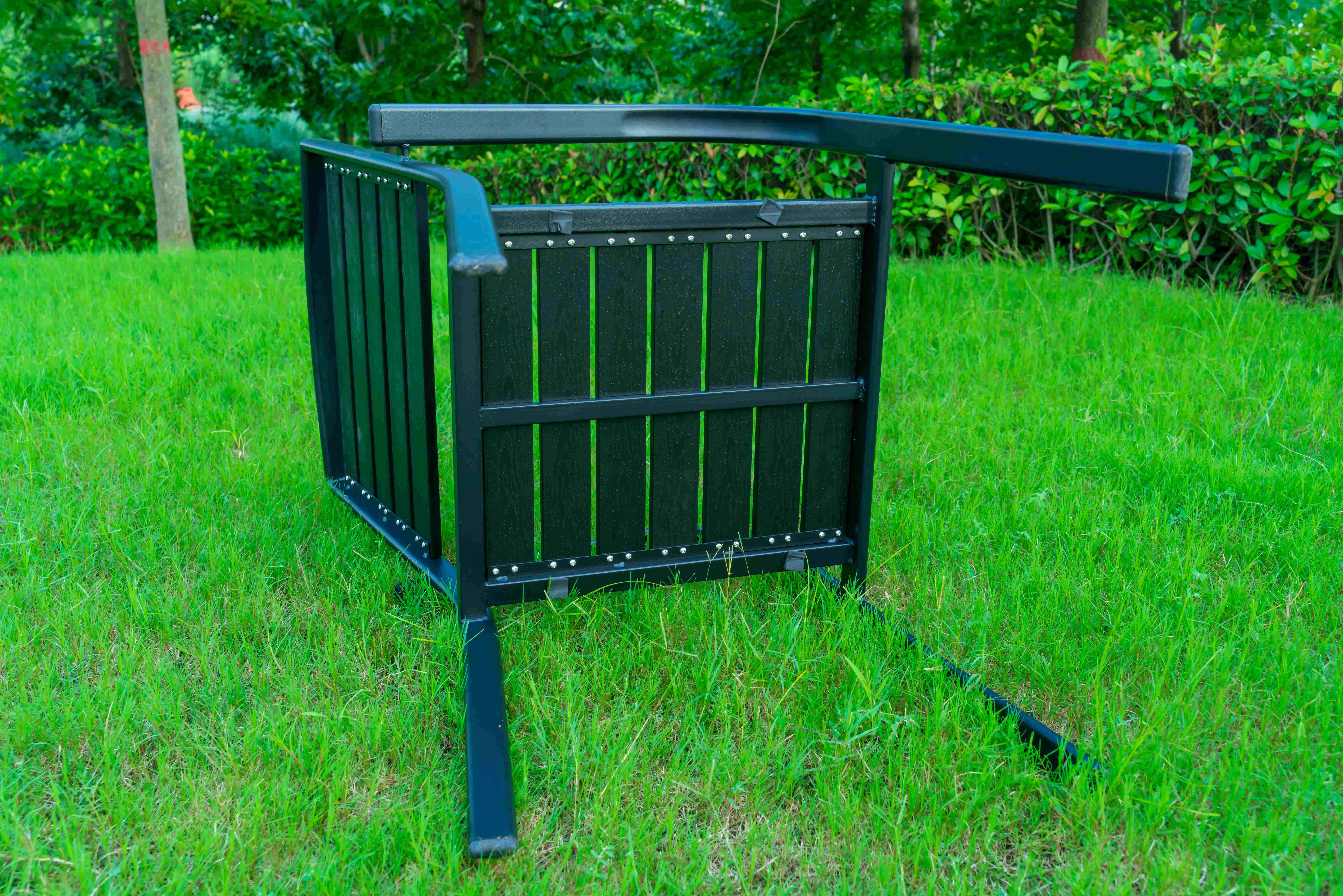 5 Pieces Extendable Modern Black China Manufacturer Wood Metal Chairs Patio Garden Outdoor Furniture