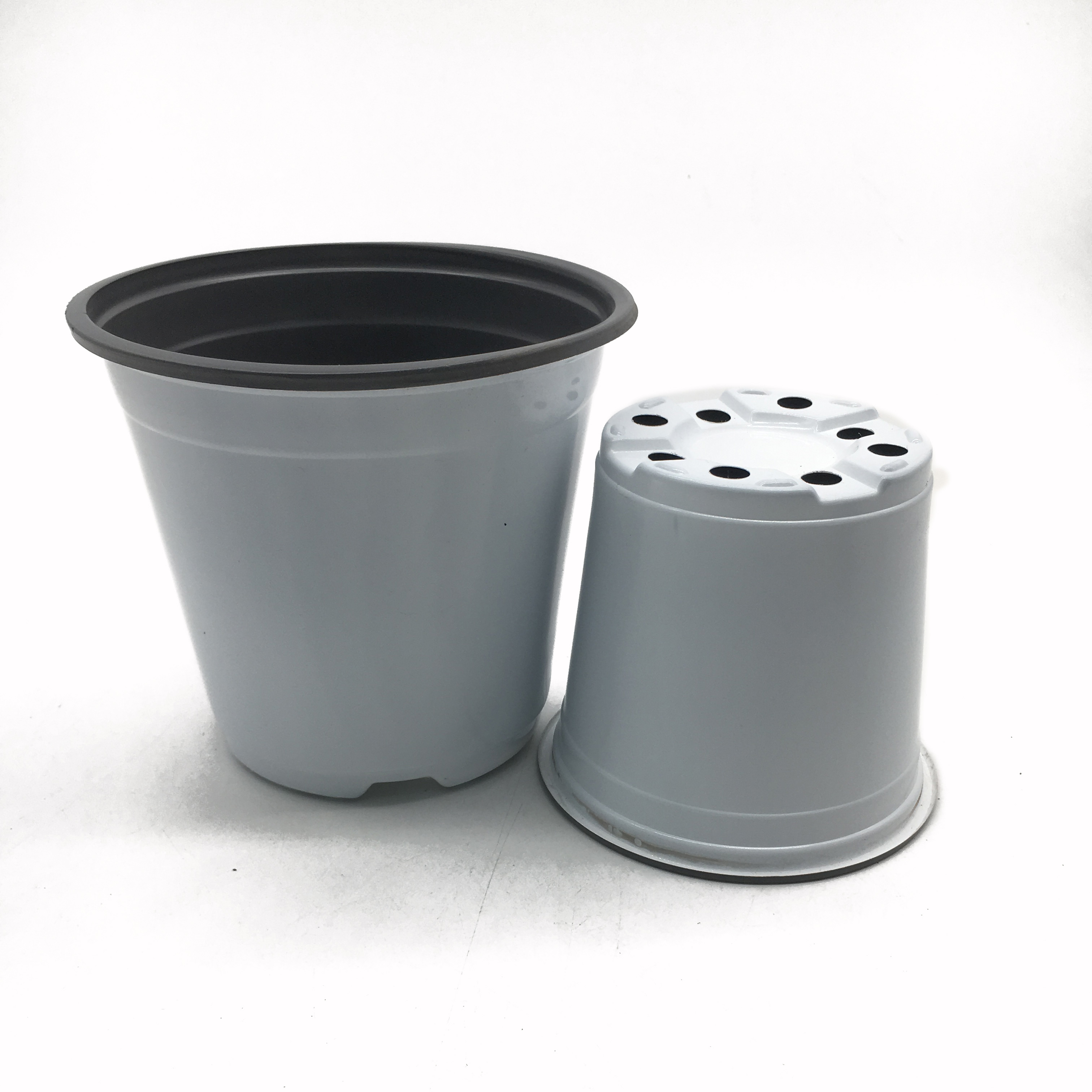Garden plastic flower pot blue color and a variety size are available