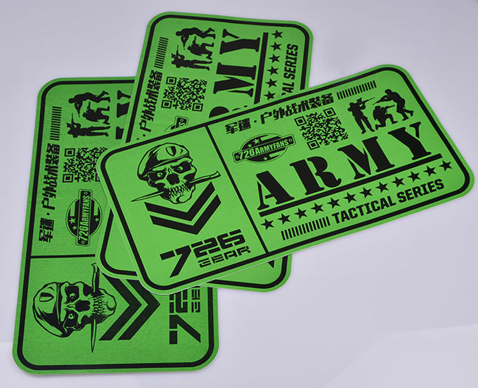 Custom printed green and black color outdoor UV resistant army tactical series advertising sticker decal