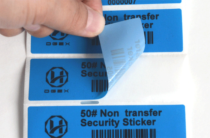 Non Transparent Barcode Security Sticker Labels With White Layer Coated