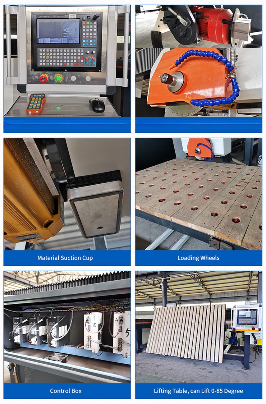 5 Axis Cnc Marble And Granite Bridge Saw Cutting Machine For Natural Rock Carving