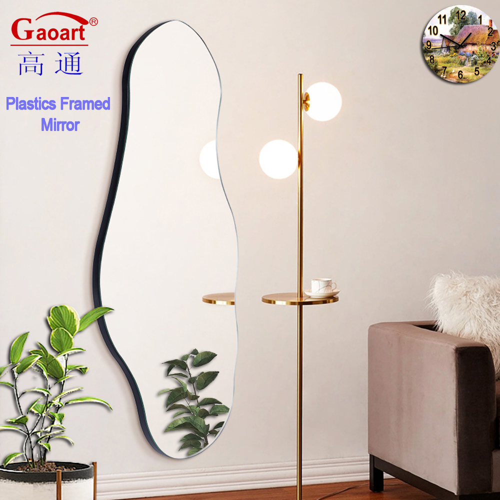 Large Iron Bathroom Wall Metal Framed Modern Decor With Glass Mirror And Gold Frame