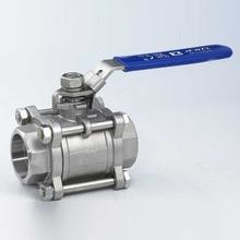 CF8M / CF8 NPT 1/4”-4” 3pc Threaded Ball Valve Bspp With Lock Ss316 Cf8m