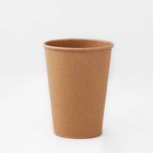 China 7.5OZ Disposable Kraft Paper Cup Single Wall Eco Kraft Ice Cream Cups on sale