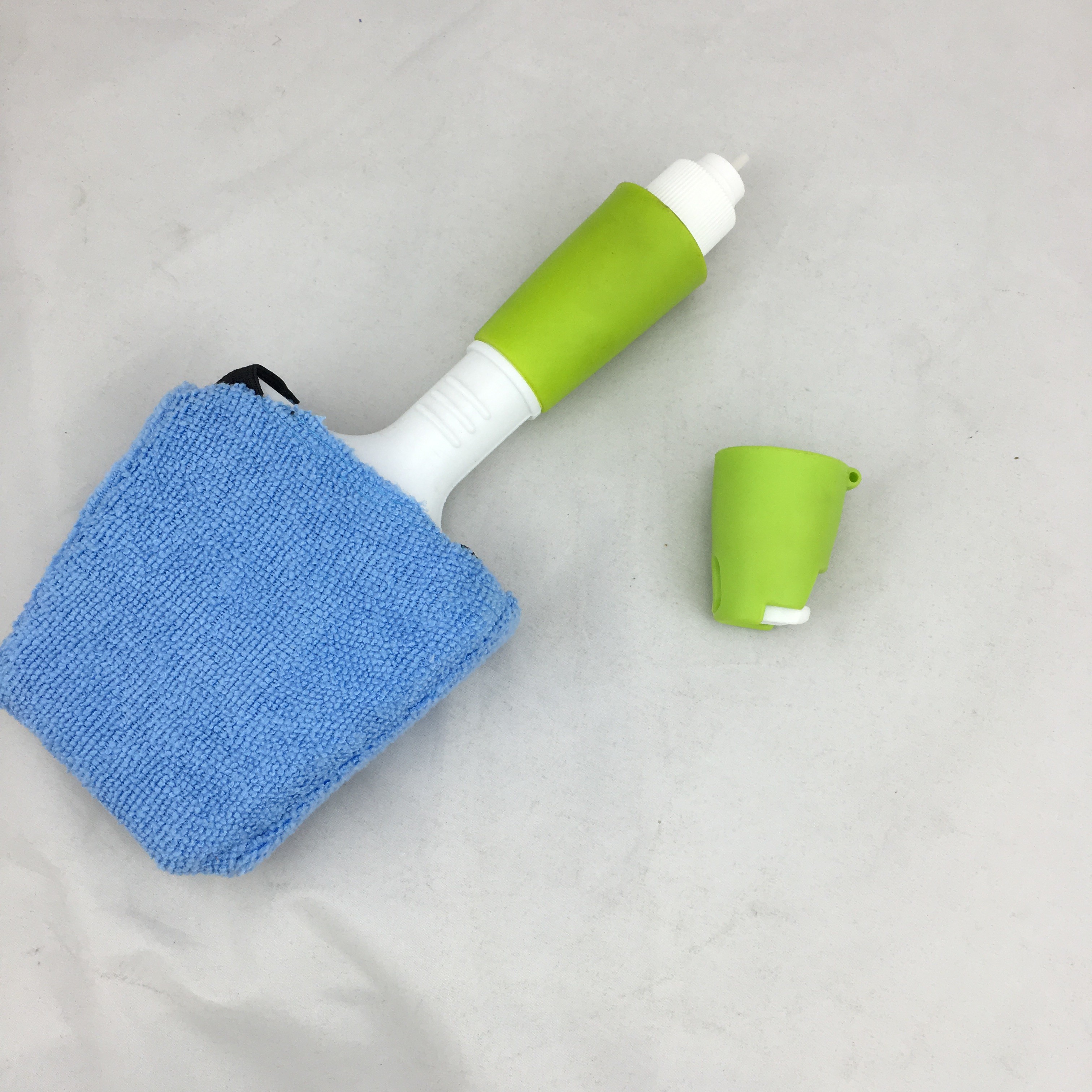 Reusable Microfiber Spray Bottle Brush Green Customized Logo Washable