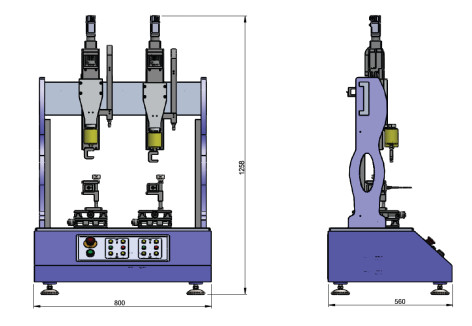 Force Accuracy ±0.3% Dual Station Power Adapter Swing Force Testing Machine