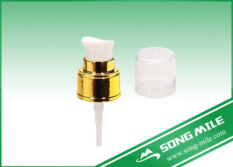 White and Gold UV Coating Treatment Cream Pump in Size 24/410