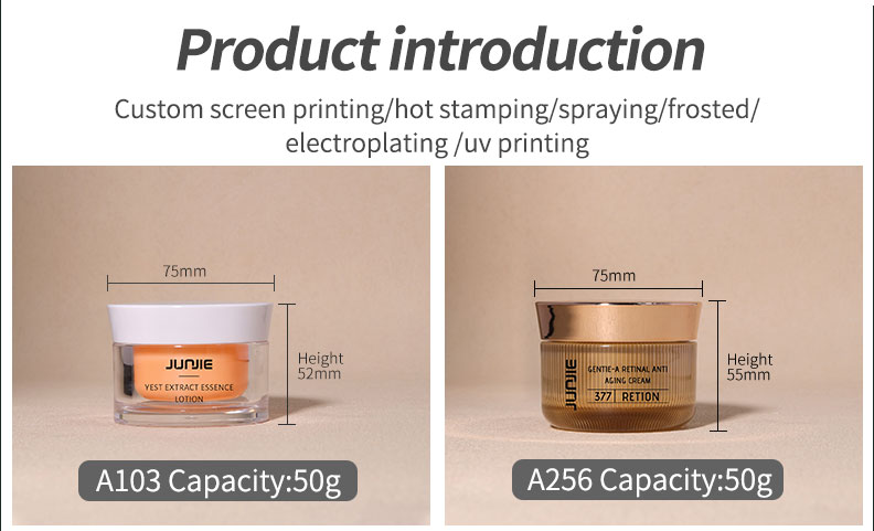 Printing Handling UV Printing 50ml Double Wall Acrylic Plastic Jar for Body Scrub Cream