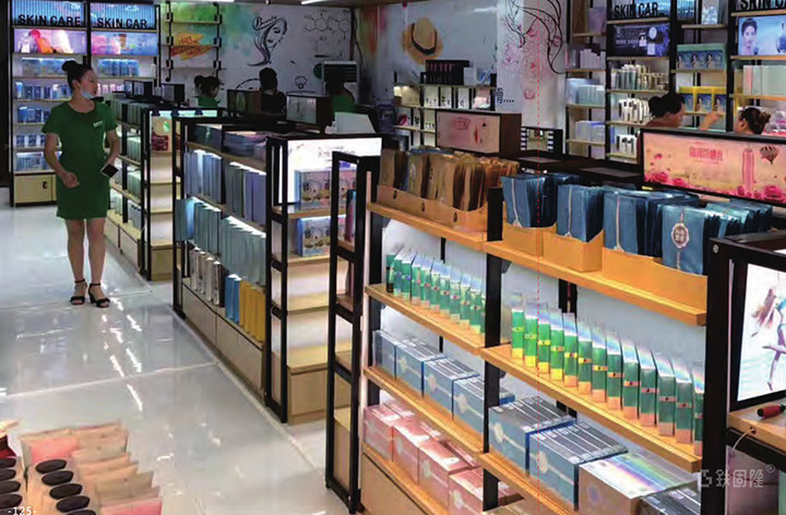 Material Steel Cosmetics Display Shelf For Salon Shop 45kg / Layer Capacity ODM