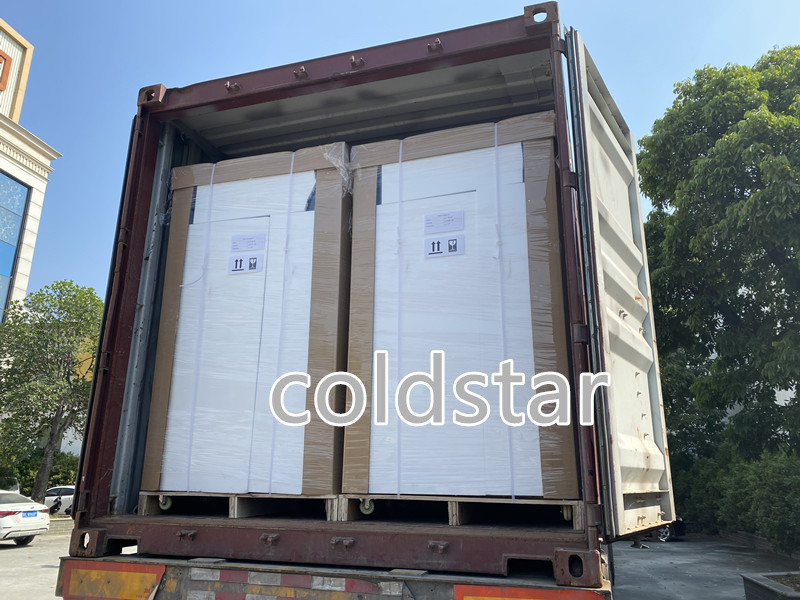 Commercial Glass Doors Vertical Freezing Showcase Upright Freezer