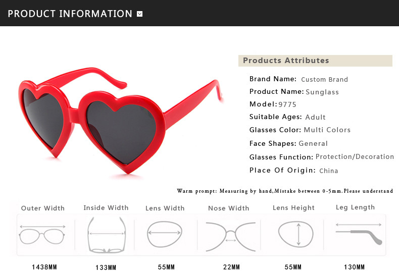 Women UV400 BSCI Love Heart Shaped Sunglasses Cat Eye Mod Vintage Style