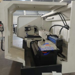  Fanuc CNC Pipe Threading Lathe QK1325 800mm Swing 250mm Threading Manufactures