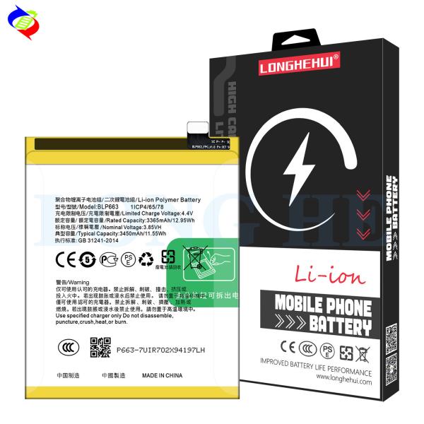 OPPO R15 Battery 3450mAh BLP663 R15 Mobile Phone Battery Black Rechargeable