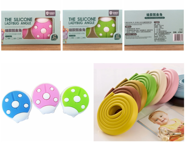 Silicone Baby Safety Table Products Ladybug Shape Corner Guards Baby Safety Corner Guards