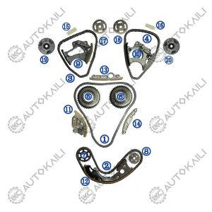  Timing Chain Kit For AUDI VW Touareg CYJA 235KW 3.0TSI 11-16 A4L A6L A7 A5 Q5 S5 SQ5 Q7 06E109465BC 108L 06E109465AM Manufactures