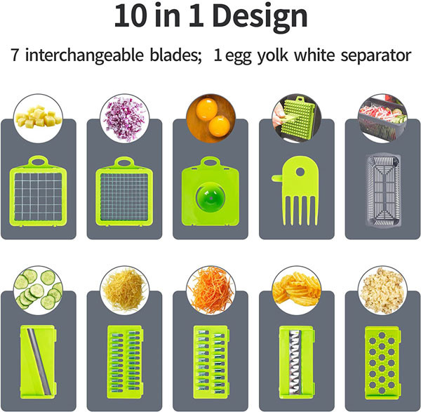 Multifunctional Kitchen Vegetable Cutter Slicer Chopper With Hand Guard