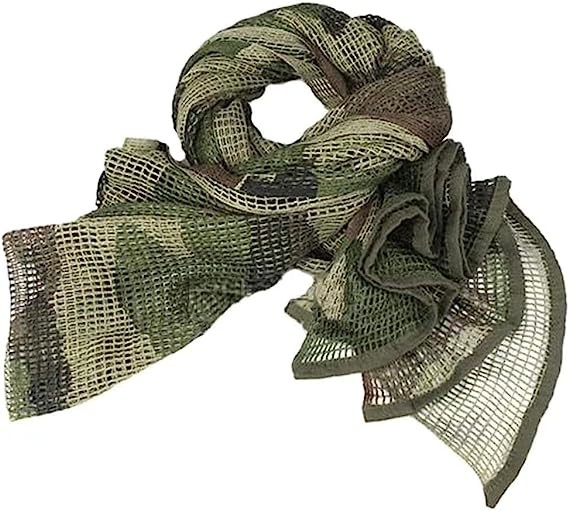 Camouflage Scarves, Sniper Veil Camo Mesh Material Hunting Shemagh Scarf Balaclava Head Neck Cover