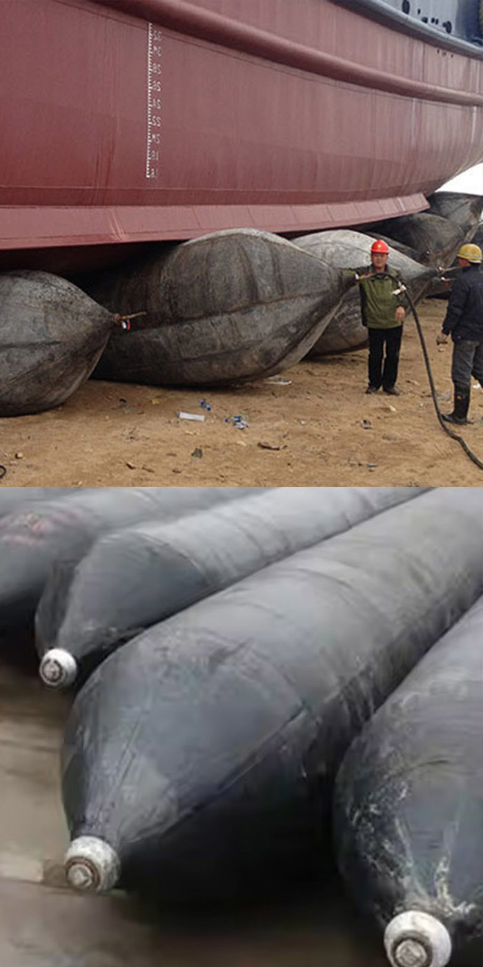 Slipway Balloon Docking Rubber Ship Launching Marine Airbag For Boat