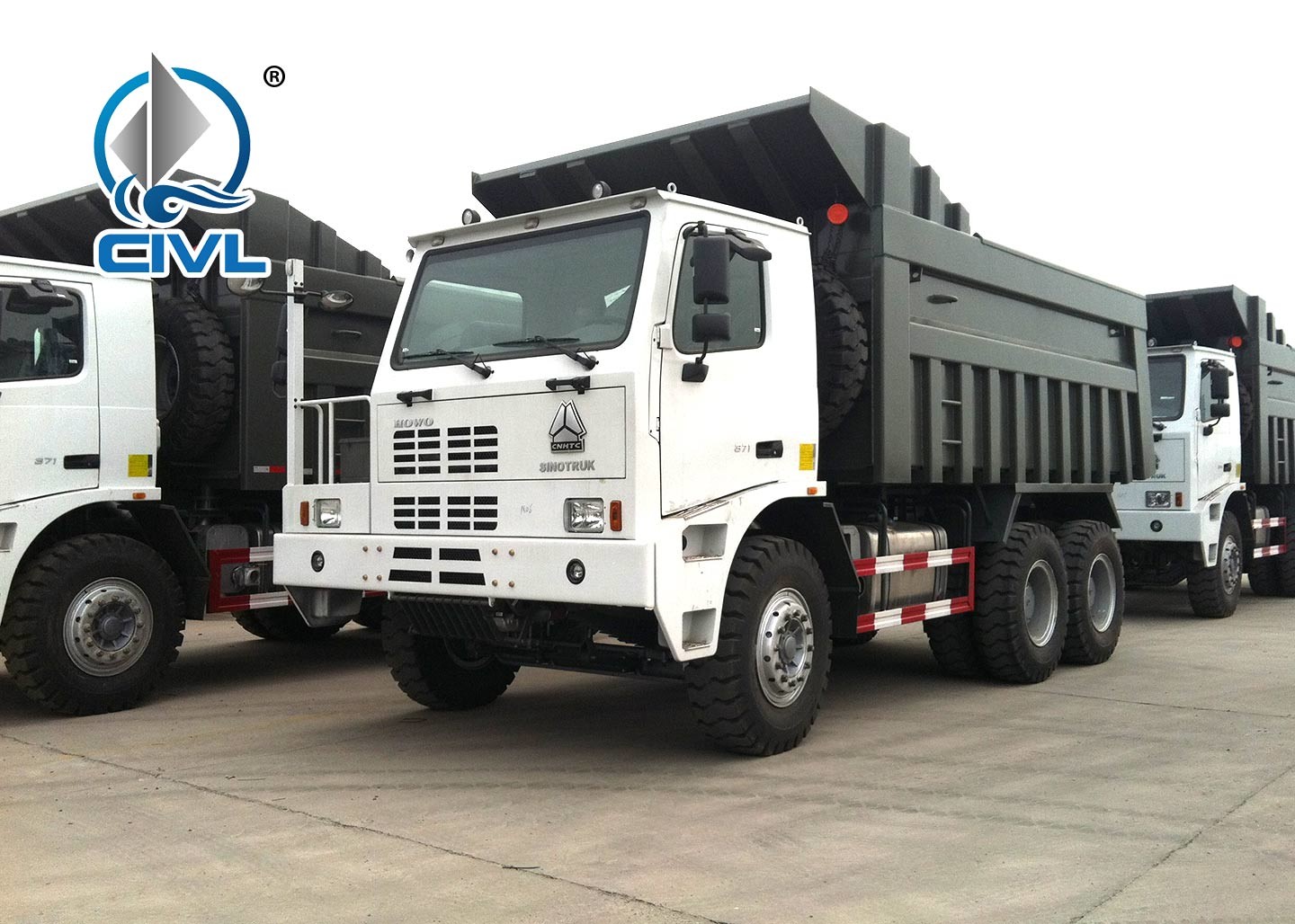 20CBM 6x4 10tires HOWO Heavy Duty Dump Truck 371 Hp Engine With WABCO System / Strengthen Bumper