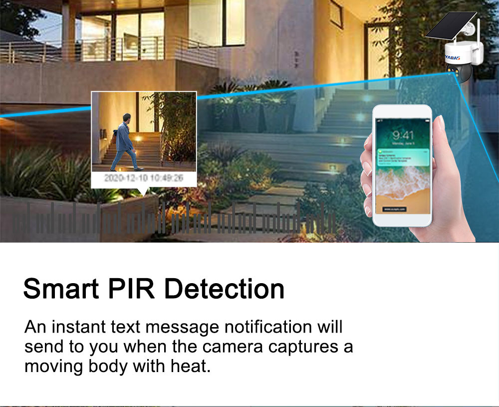 3MP 6W 4G PTZ Camera Built In Battery Siren IP65 4G Solar Security Camera