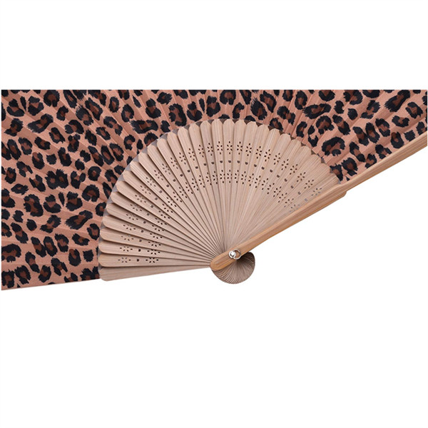 Party Wedding Gift Spanish Mini Bamboo Silk Fabric Hand Fan Custom Printed Folding
