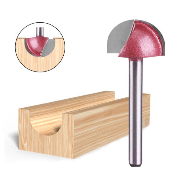 Quality Tideway Factory Prices 6mm Shank CNC Router Bit Wood Half Gove Milling Cutter Nose Grooving Cutter Bit-OEM Customized 10 Pcs for sale