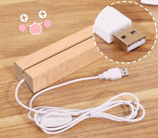DIY Acrylic Note Erasable Led Light Display Stand With Writing Pen Warm White Night Lamp