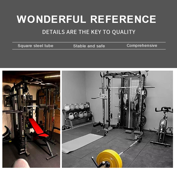 Indoor All in One Gym Equipment Strength Training Multi Functional Smith Machine
