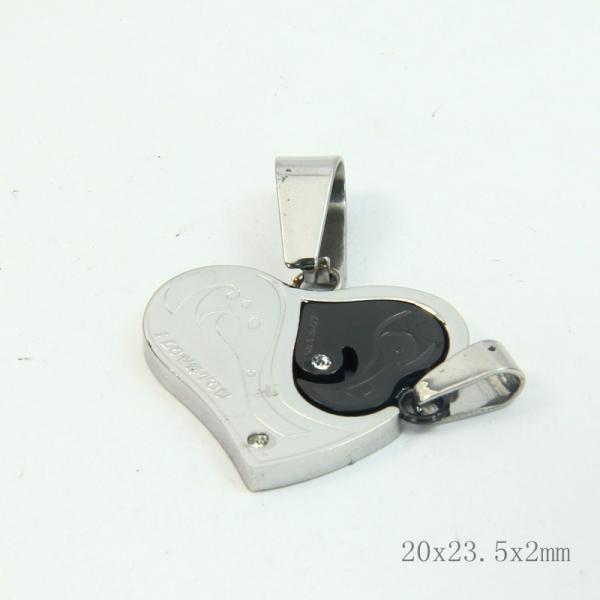 New Fashion Valentines Holiday Lovers Couples Stainless Steel Necklace Pendants