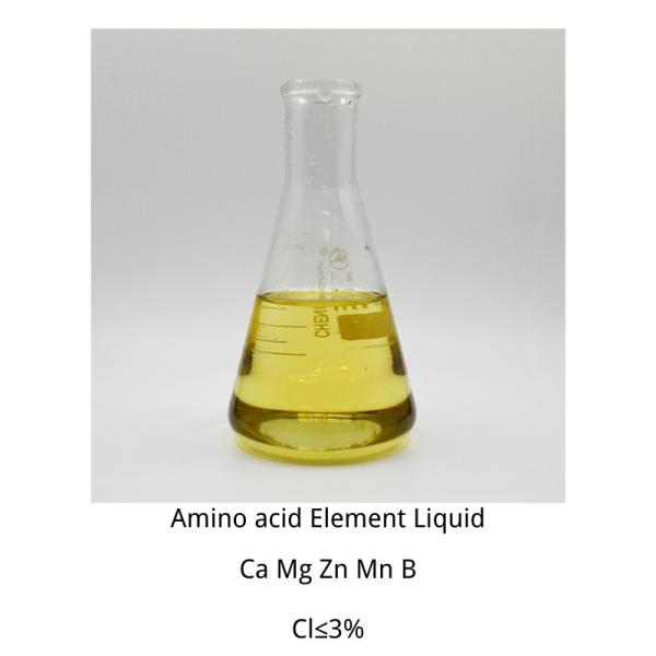 Ph3-5 Amino Acid Liquid Fertilizer With Ca Mg Zn B Mn Yellow Liquid Amino Acid