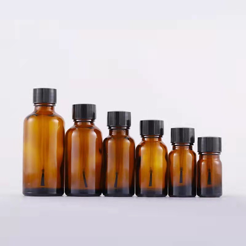 Stock Amber Glass Bottle for Essential Oil and Nail Polish 5ml10ml15ml20ml 30ml 50ml 100ml Surface Printing Screen Printing