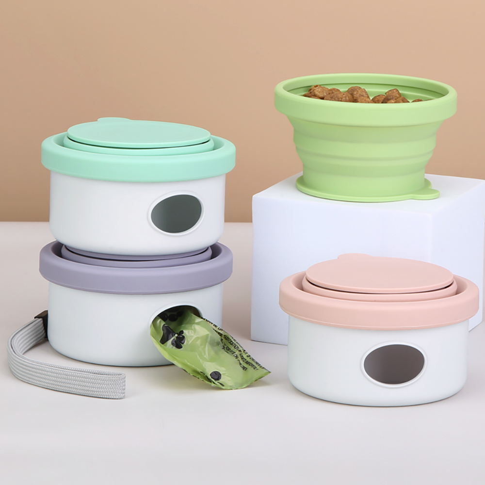 150ml Silicone Collapsible Dog Bowl OEM ODM Fold Up Dog Bowl Pet Feeder