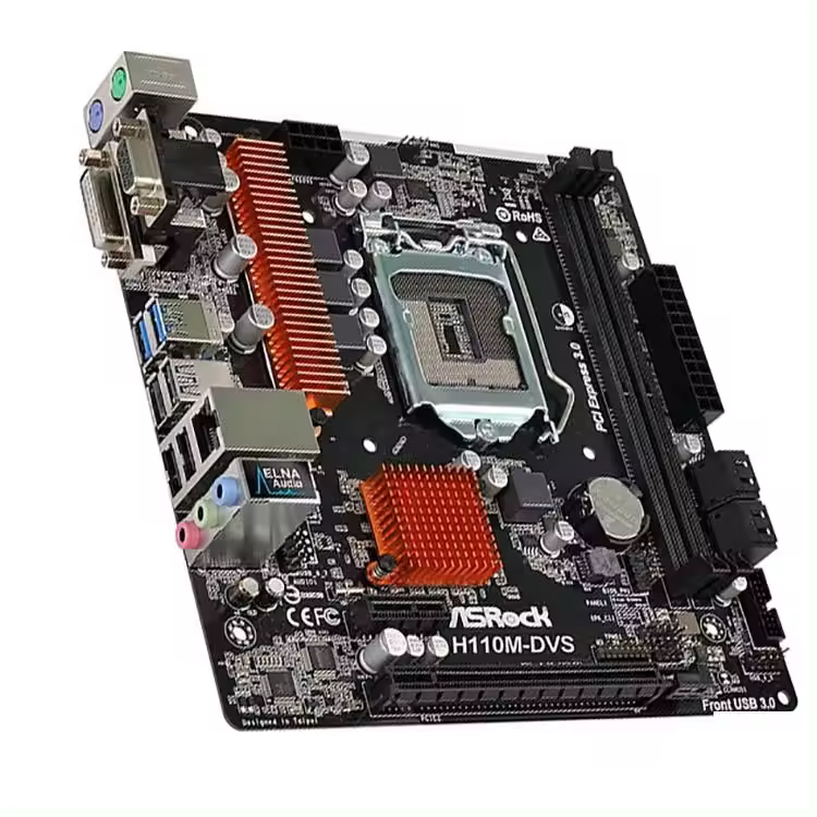 Customized H110M Desktop Motherboard for ASROCK H110M DVS LGA1151 DDR4 32G PCI-E 3.0 for PC Games mainboard