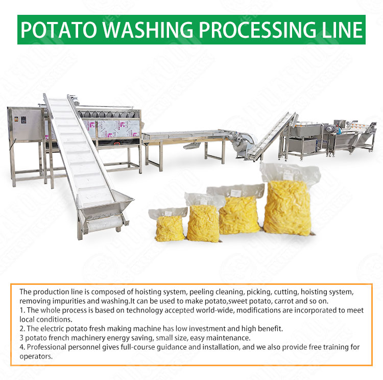 Customized Potato Processing Machine Fryed Crisp Potato Finger Chips Production Line