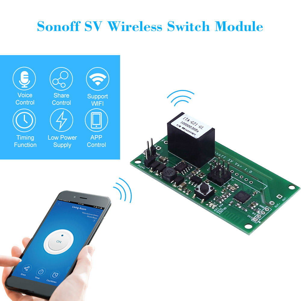 Sonoff Smart Home SV Safe Voltage WiFi Wireless Switch Module