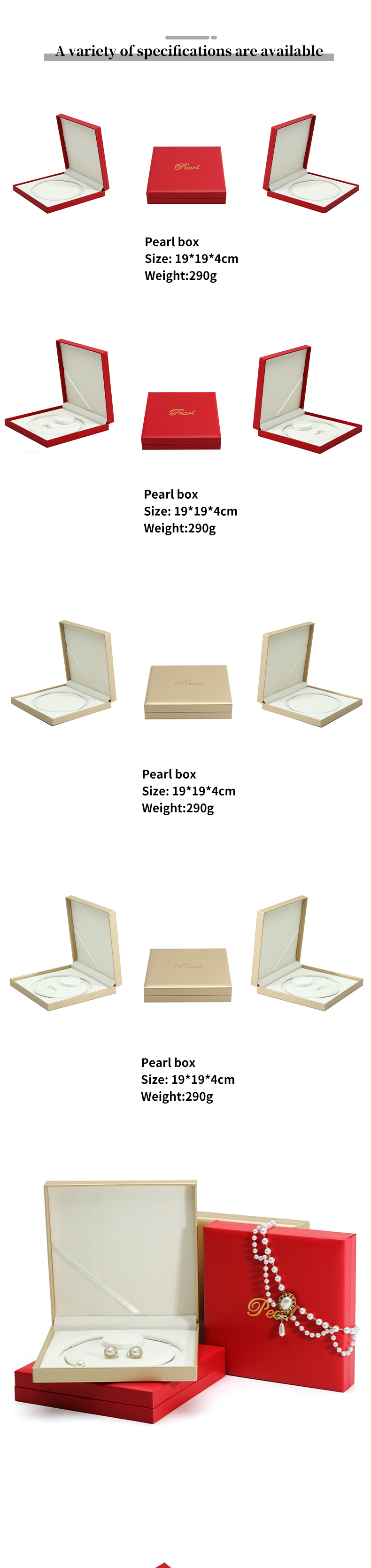 Tasteful Multi-Function PU Leather Jewelry Packaging Organizer for Pearl Pendant