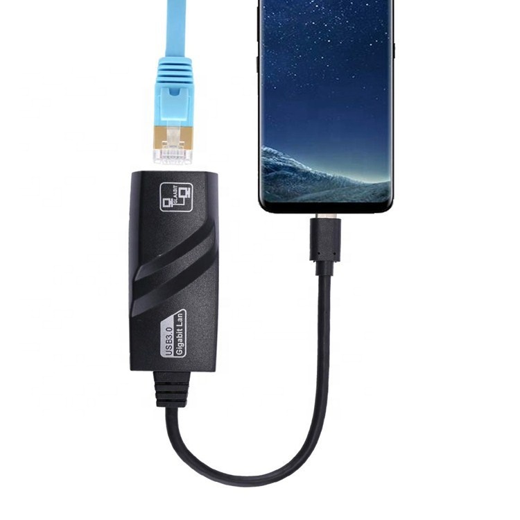 High Compatible USB 3.1 Type C Male to Gigabit RJ45 Ethernet Network Lan Adapter for Laptop Computer