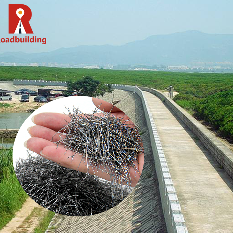 Shear Strength 8-10MPa 6mm Micro Stainless Steel Fibre For Concrete Length 45Mm 55 Mm