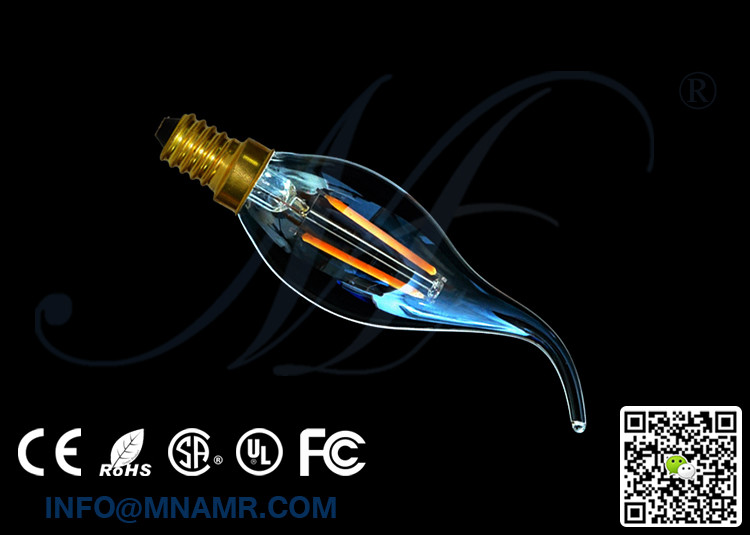 110v 220v LED Replacement Bulbs C35 E14 2w 2200k for Table Lamp