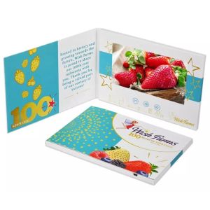 customized print 4.3/5/7/10.1 inch video brochure/video book/video booklet for