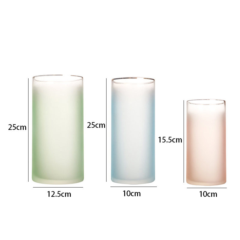 Fresh Dried Flower Hand Blown Decorative Glass Vases 25cm Height