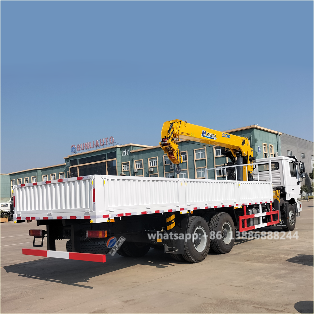 SHACMAN F3000 Boom Truck Lifting Truck Transporter Cargo Truck Mounted Crane