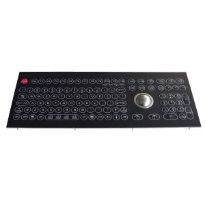 108 Keys Durable Flat Industrial Membrane Keyboard With Laser Trackball