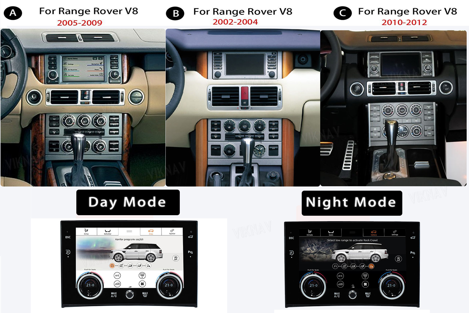 Android Auto Stereo Car Radio For Land Rover Range Rover Vogue V8 1998-2012 Multimedia Player Touch Screen Carplay