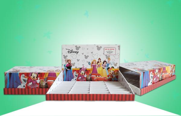Disney Nightlight Cardboard Countertop Displays / Corrugated Paper Table Counter