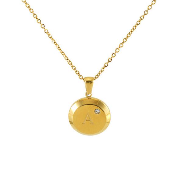 Modern Luxury Design Jewellery 18*18MM 18K Gold Plated Stainless Letter Pendants