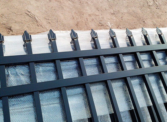 tubular garrison fence panels powder coated Black 2.1m*2.4m Rail 40mm*40mm x 1.5 wall thick