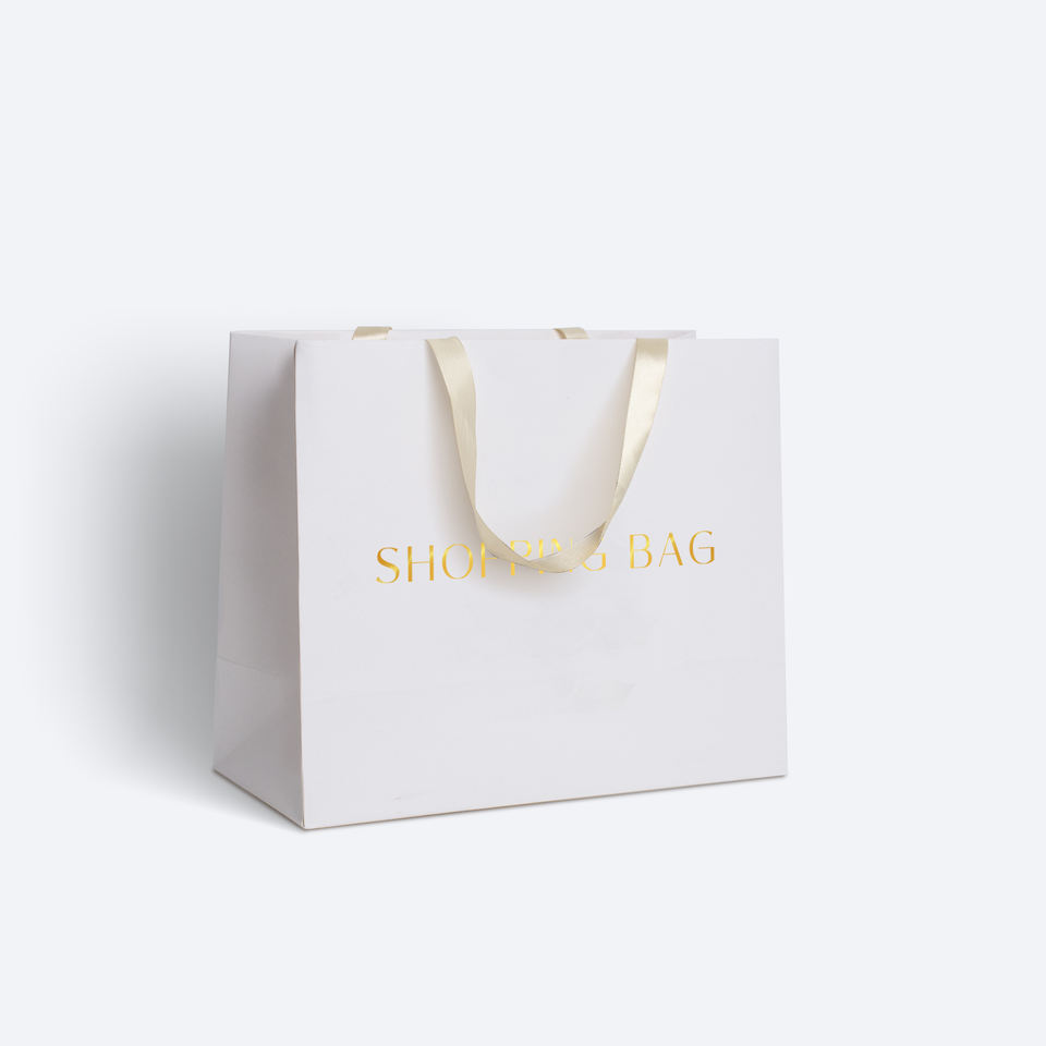 Luxury Printed Custom Logo Clothing Gift Paper Packaging Bags with Hand Length Handle