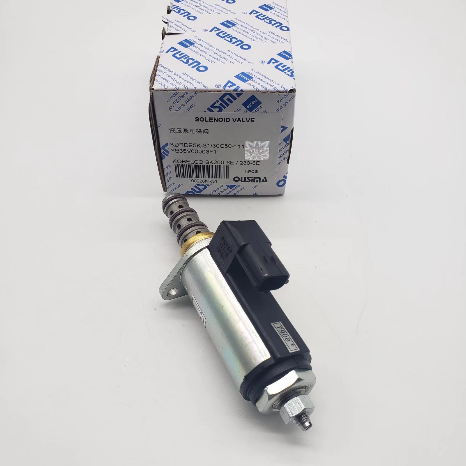 YB35V00003F1 Solenoid Valve Kobelco KDRDE5K-31 30C50-111 For SK200-6E SK230-6E