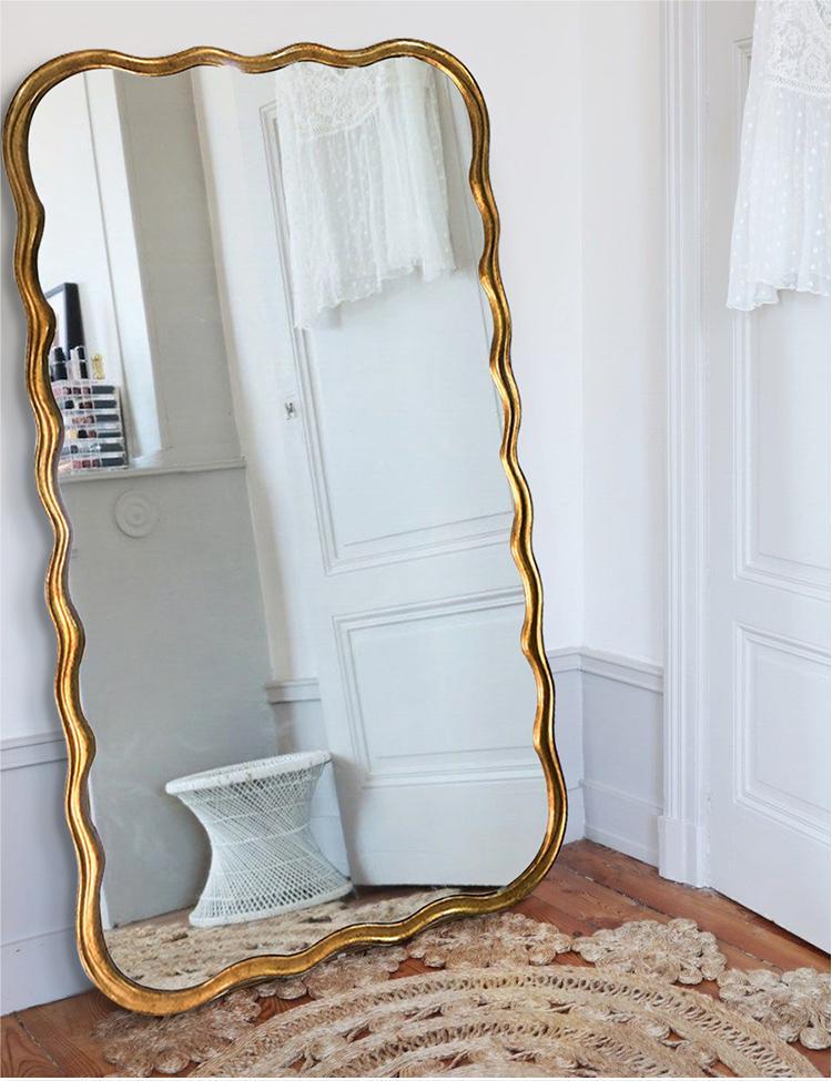 Customized Floor Length Oversized Floor Mirror Wooden Frame 71x32